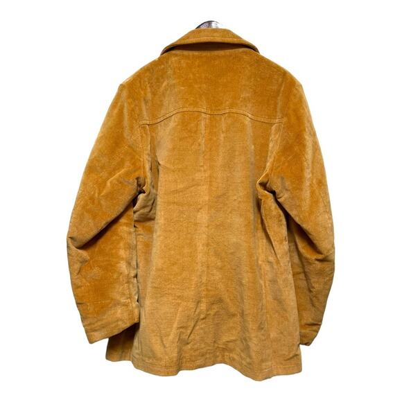 Vintage 70s Mcgregor Camel Tan Corduroy Ribbed Collar Button Jacket 44 Jacket - Picture 3 of 9